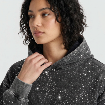 Washed Rhinestone Hoodie