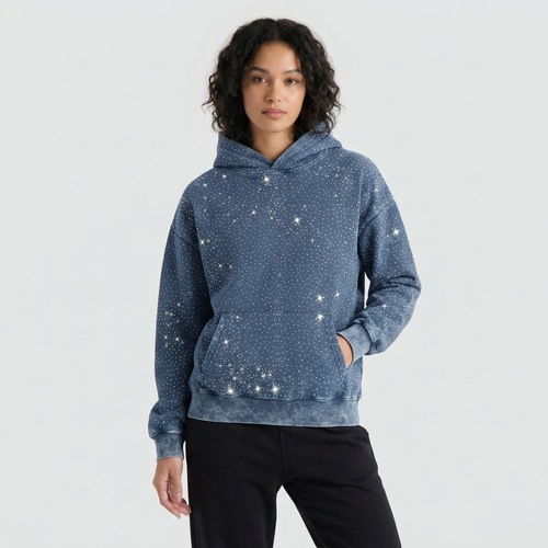 Washed Rhinestone Hoodie