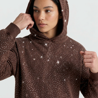 Washed Rhinestone Hoodie