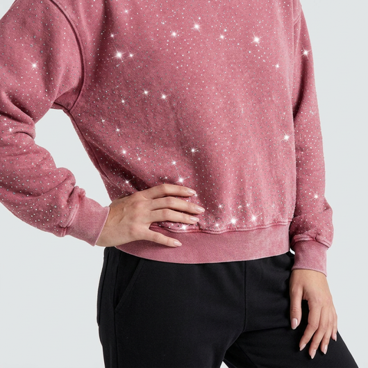 Washed Rhinestone Hoodie